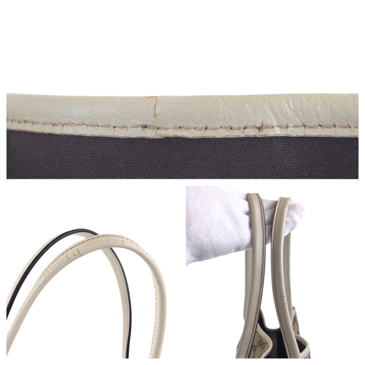 17823
GUCCI グッチ シェリーライン ベージュ アイボリー ゴールド金具 GGキャンバス / レザー 168805 トートバッグ ショルダーバッグ  レディース ABP54