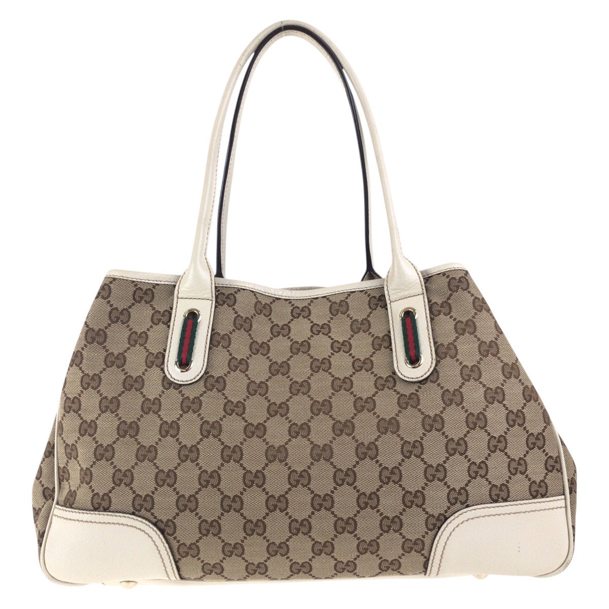 17823
GUCCI グッチ シェリーライン ベージュ アイボリー ゴールド金具 GGキャンバス / レザー 168805 トートバッグ ショルダーバッグ レディース ABP54