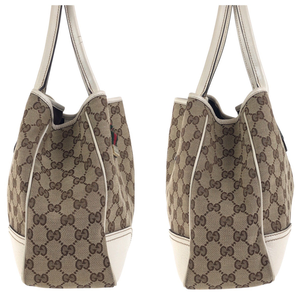 17823
GUCCI グッチ シェリーライン ベージュ アイボリー ゴールド金具 GGキャンバス / レザー 168805 トートバッグ ショルダーバッグ レディース ABP54