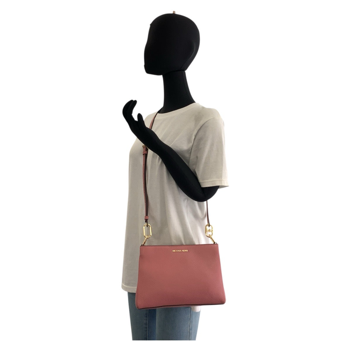 17830
Michael Kors マイケルコース ピンク ゴールド金具 レザー ショルダーバッグ ポシェット  レディース N23
