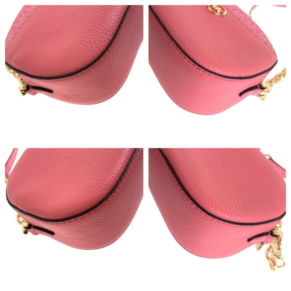 17831
Michael Kors マイケルコース ピンク ゴールド金具 レザー ショルダーバッグ ポシェット レディース N23