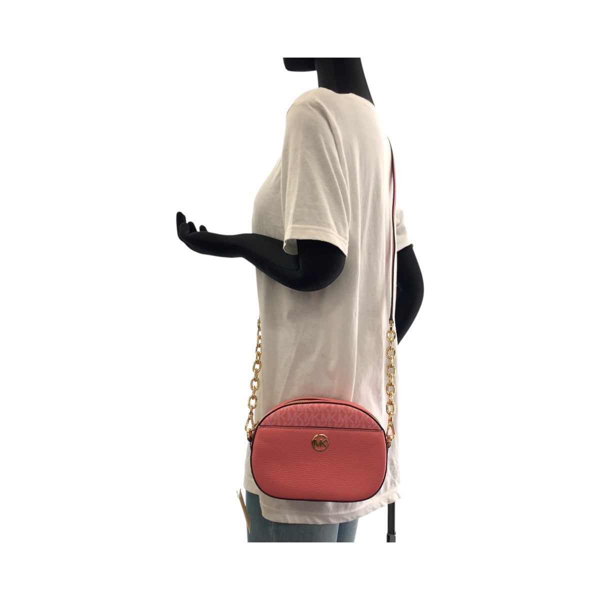 17831
Michael Kors マイケルコース ピンク ゴールド金具 レザー ショルダーバッグ ポシェット レディース N23