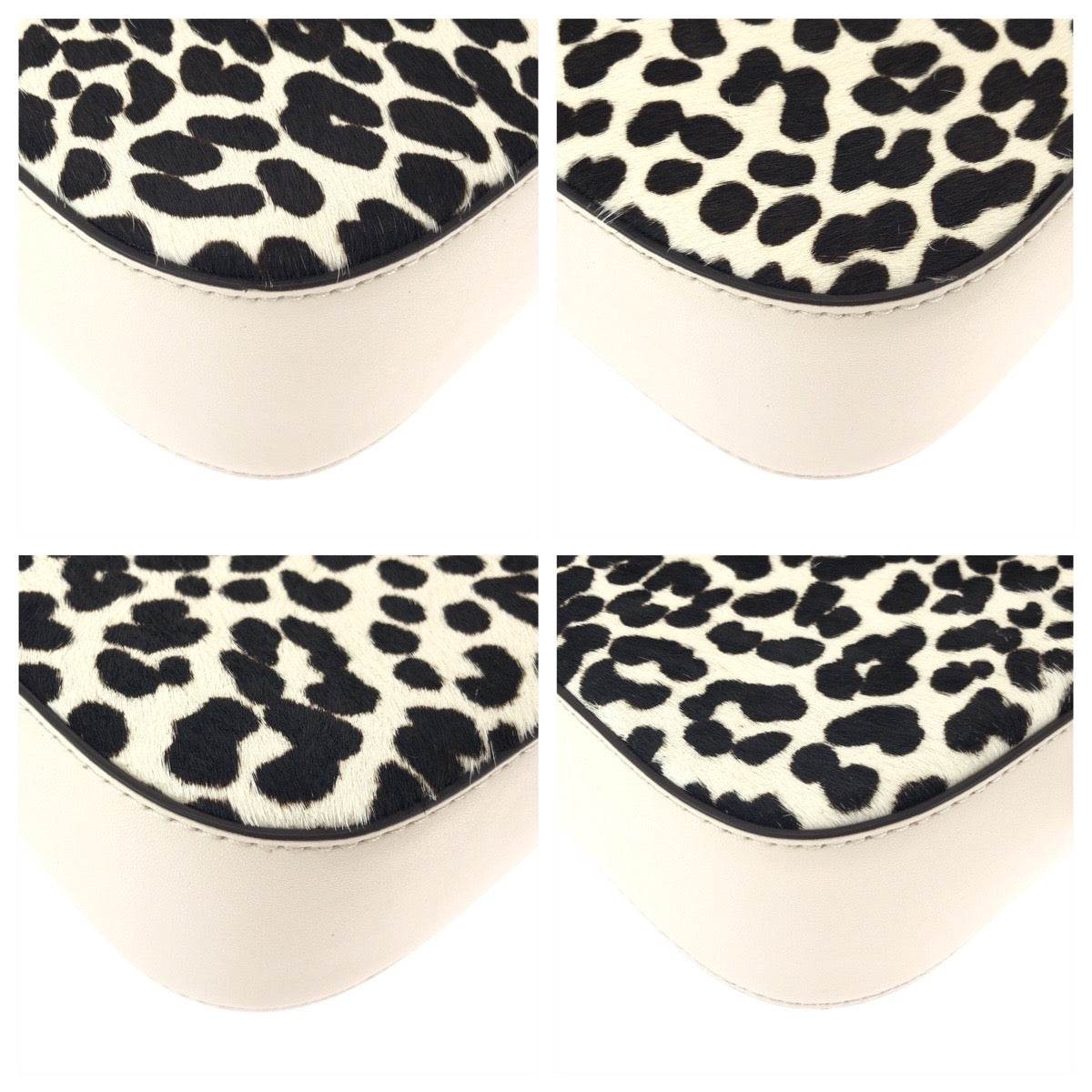 17832
Michael Kors マイケルコース ホワイト ゴールド金具 ハラコ / レザー ショルダーバッグ ポシェット レディース N23