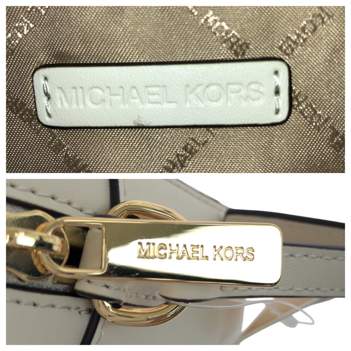 17832
Michael Kors マイケルコース ホワイト ゴールド金具 ハラコ / レザー ショルダーバッグ ポシェット レディース N23
