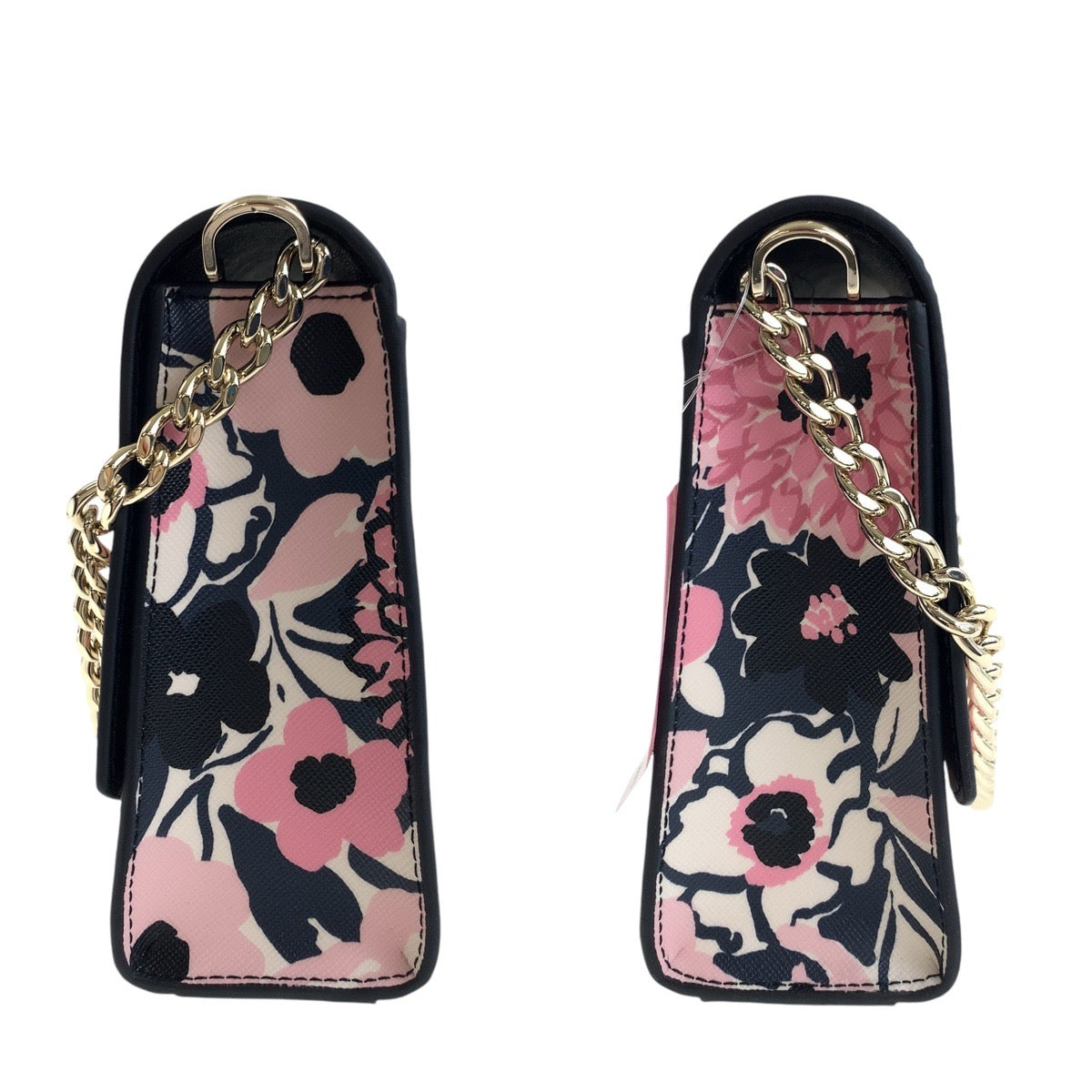 17833
Kate Spade ケイトスペード フラワー ピンク ブラック ゴールド金具 PVC ショルダーバッグ ポシェット レディース N23