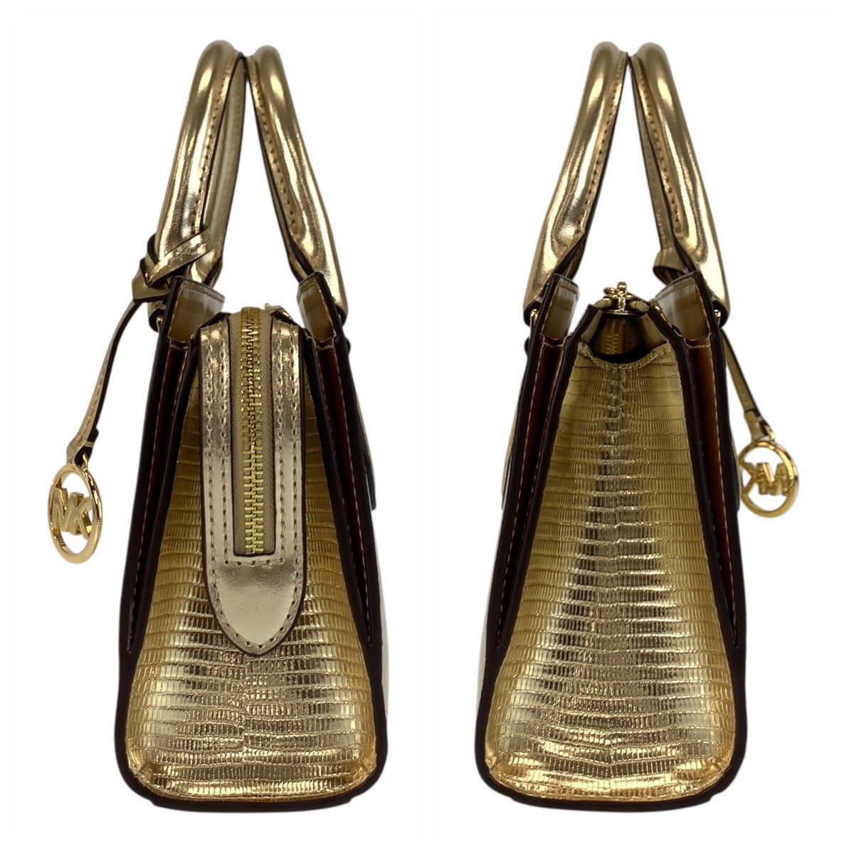 17839
Michael Kors マイケルコース SHEILA ペールゴールド PVC ハンドバッグ ショルダーバッグ 2way  レディース N23