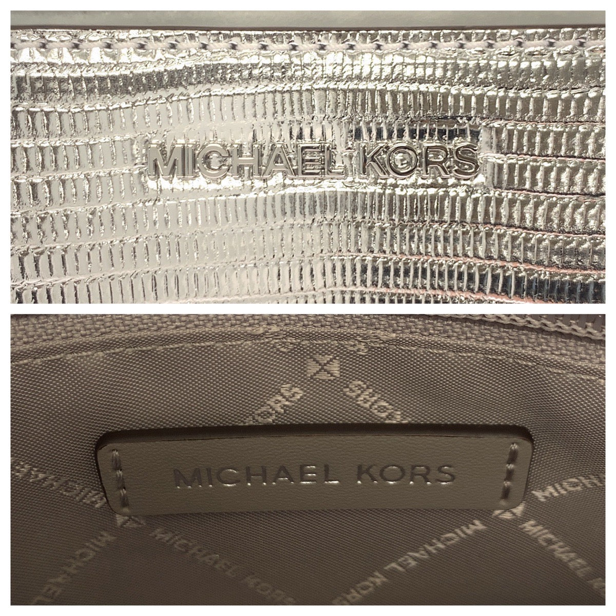 17840
Michael Kors マイケルコース SHEILA ロゴ シルバー シルバー金具 レザー ショルダーバッグ ハンドバッグ 2way レディース N25