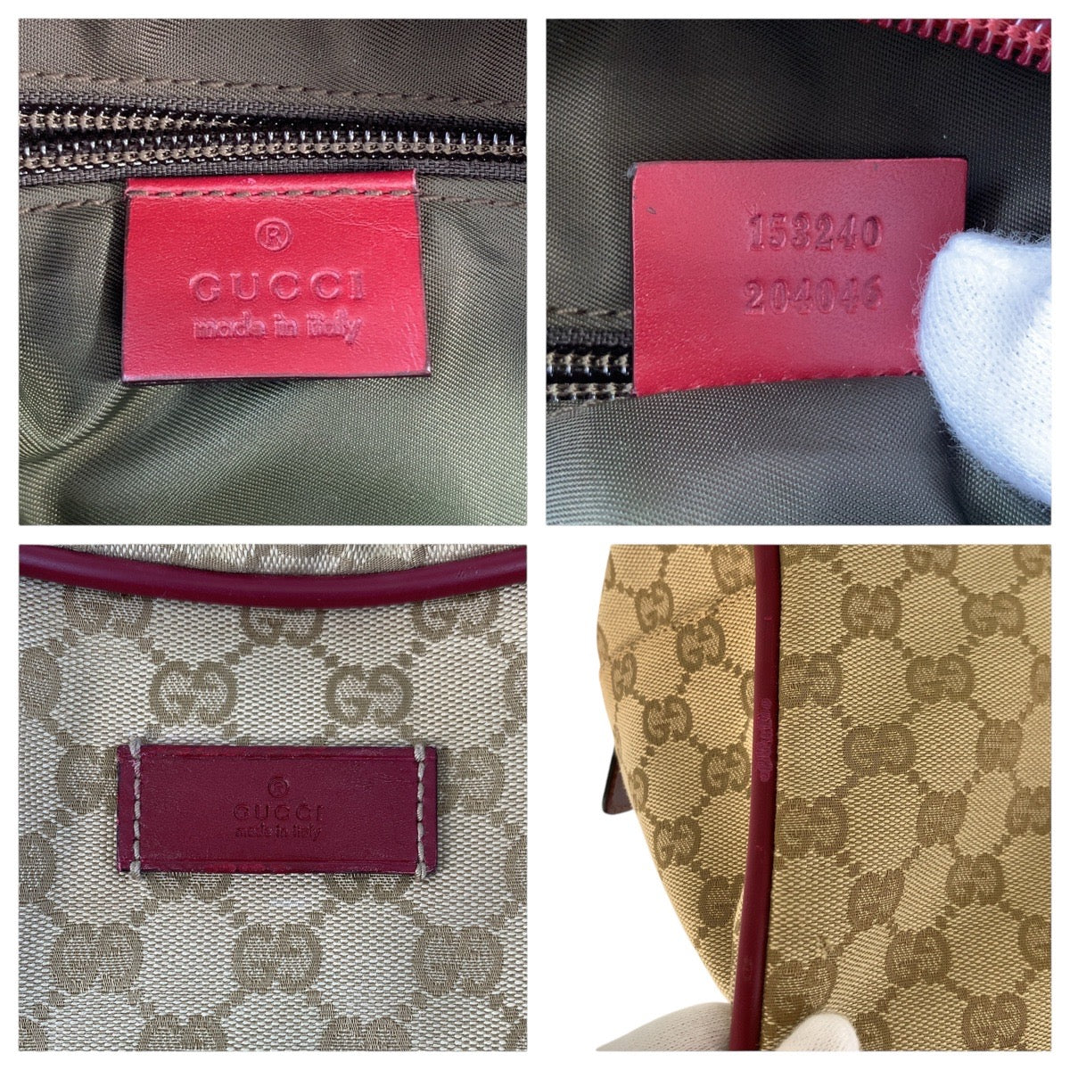 17845
GUCCI グッチ シェリーライン ベージュ ボルドー シルバー金具 GGキャンバス / レザー 153240 ボストンバッグ 男女兼用  レディース ABP62