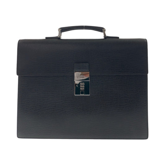 17846
GUCCI グッチ ブラック 黒 シルバー金具 レザー 34044 ビジネスバッグ ブリーフケース  メンズ A78