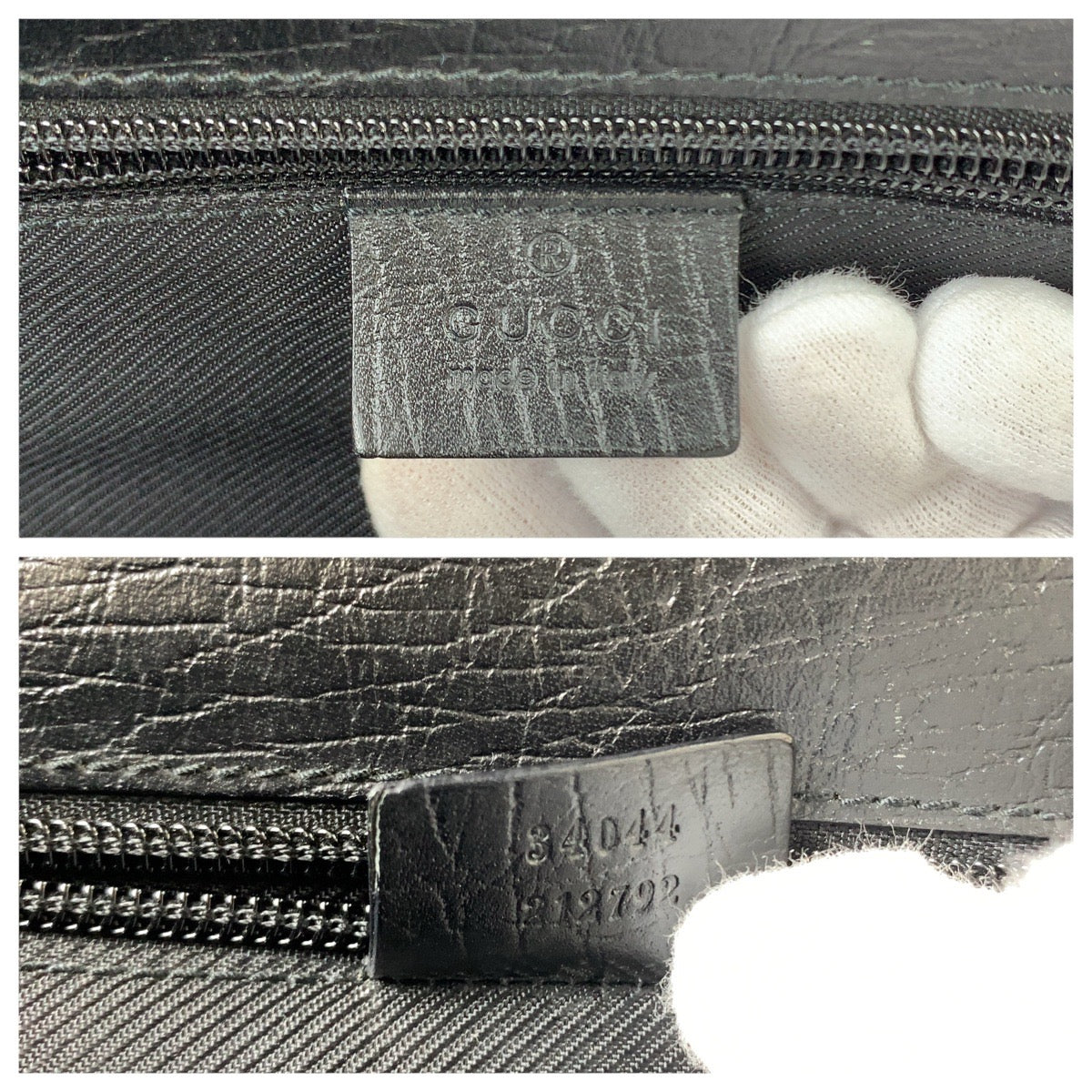 17846
GUCCI グッチ ブラック 黒 シルバー金具 レザー 34044 ビジネスバッグ ブリーフケース  メンズ A78