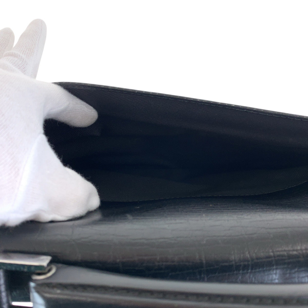 17846
GUCCI グッチ ブラック 黒 シルバー金具 レザー 34044 ビジネスバッグ ブリーフケース メンズ A78