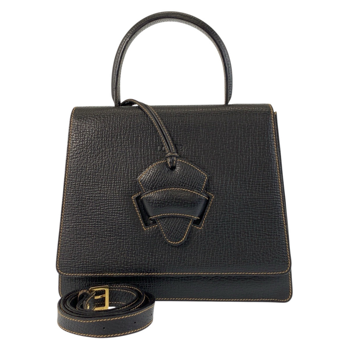 17847
LOEWE ロエベ ヴィンテージ バルセロナ ブラック 黒 ゴールド金具 レザー ハンドバッグ ショルダーバッグ レディース A62