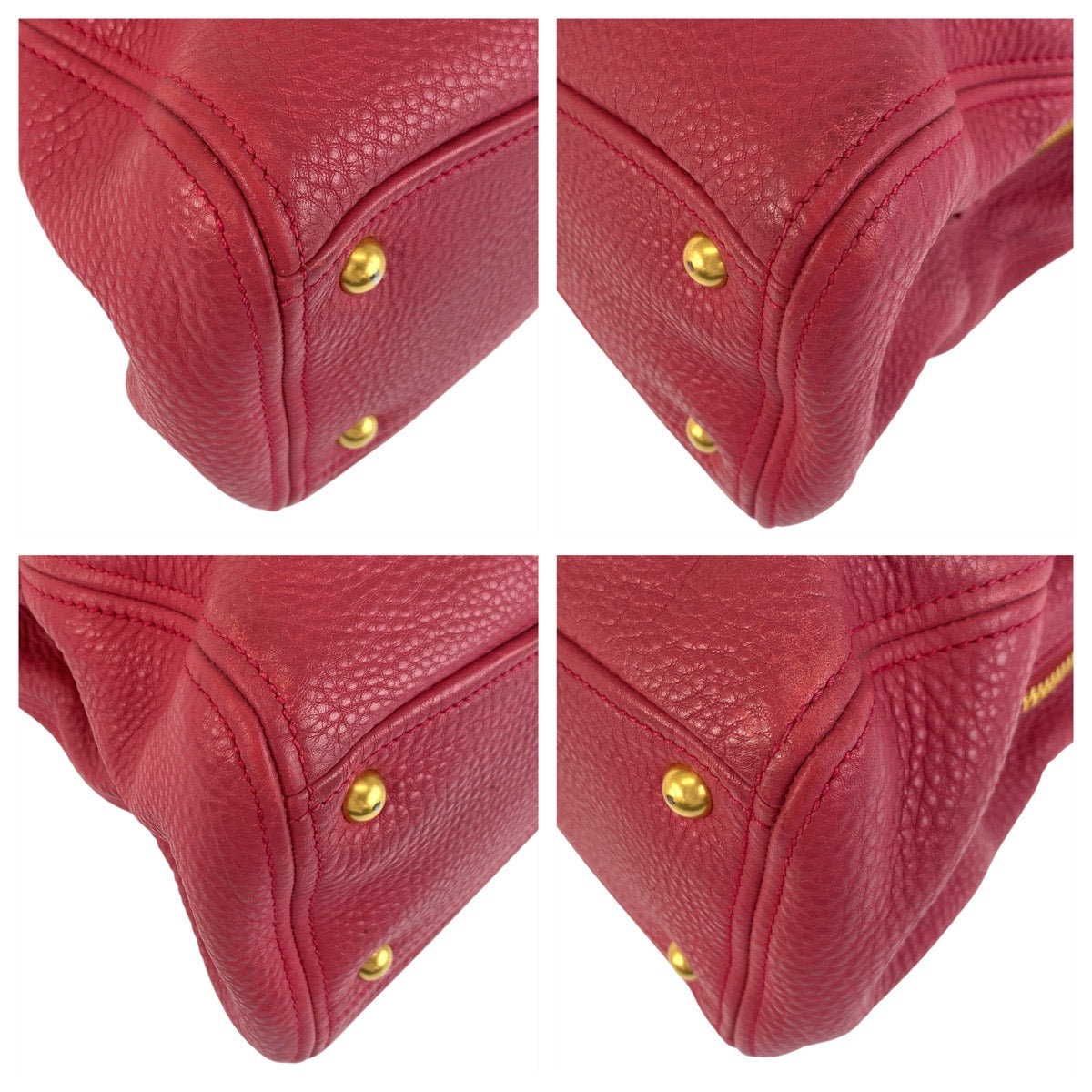 17848
Miu Miu ミュウ ミュウ ヴィッテロ カリブ ピンク ゴールド金具 レザー ハンドバッグ トートバッグ ショルダーバッグ 2way  レディース ABP48