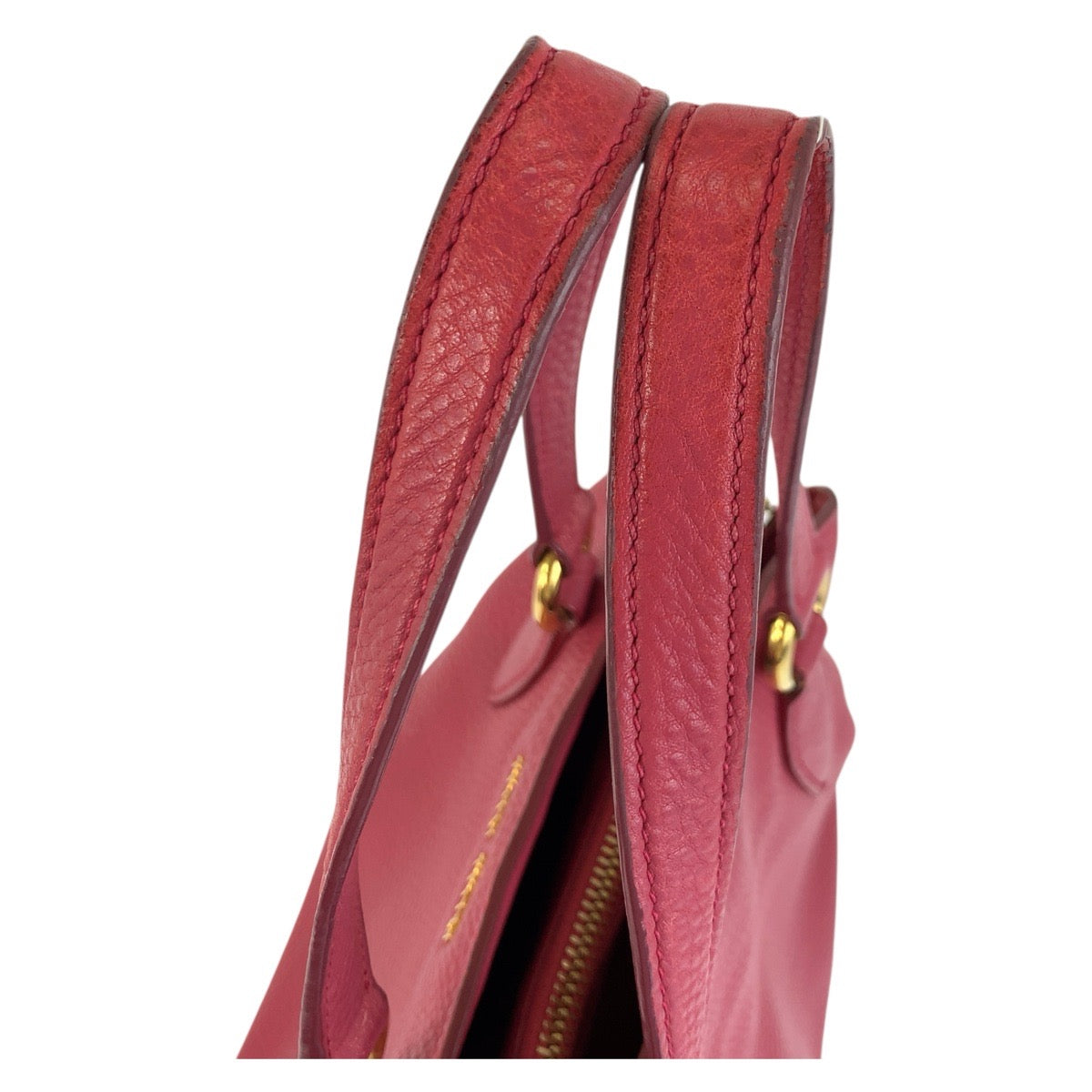 17848
Miu Miu ミュウ ミュウ ヴィッテロ カリブ ピンク ゴールド金具 レザー ハンドバッグ トートバッグ ショルダーバッグ 2way  レディース ABP48