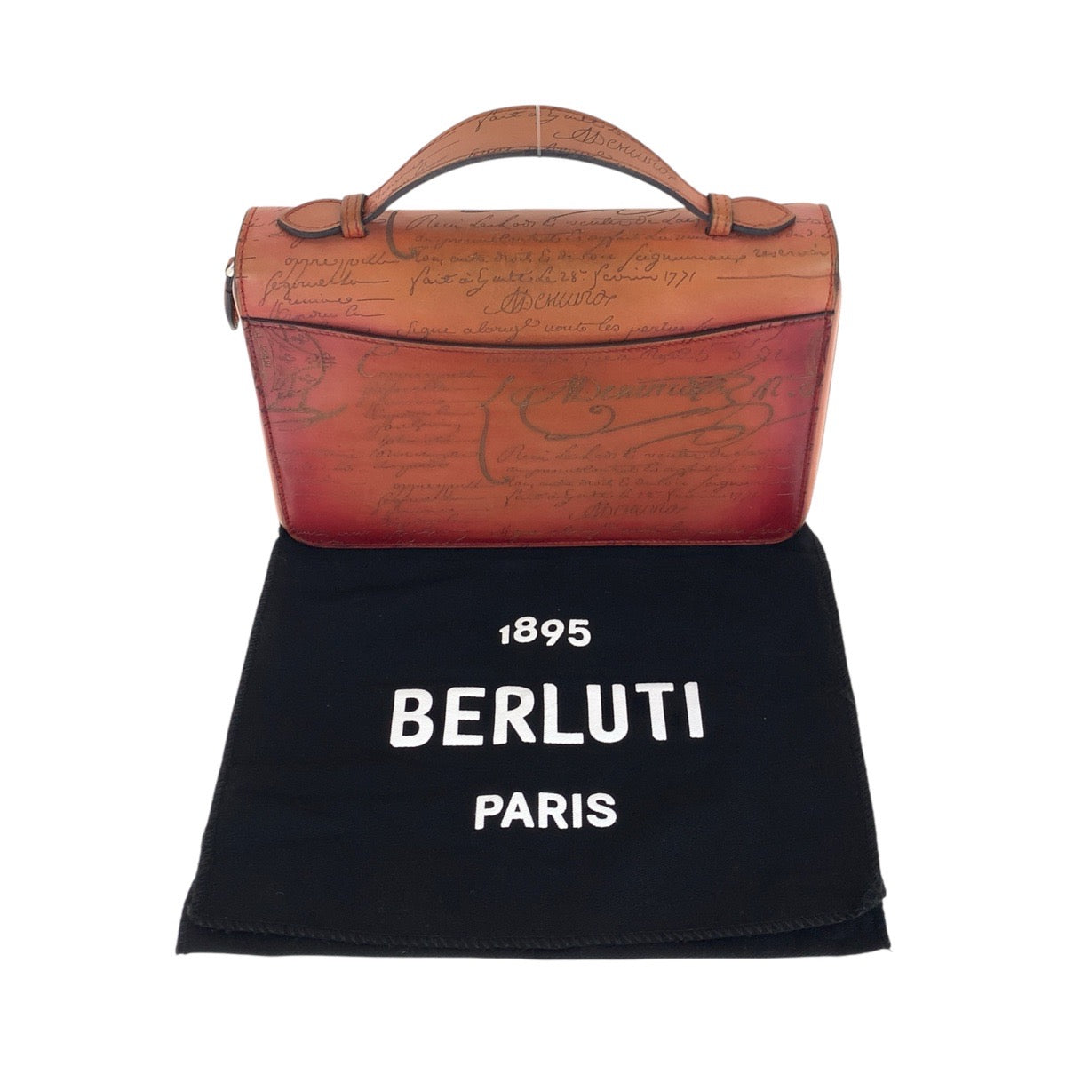 17849
Berluti ベルルッティ カリグラフィ スクリット イタウバ ワイド ブラウン シルバー金具 レザー 長財布 セカンドバッグ  メンズ ABP180