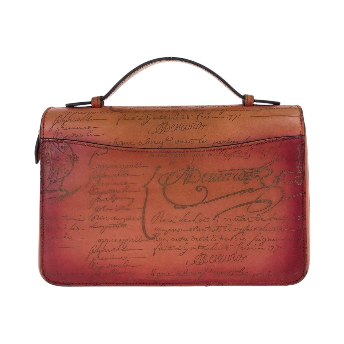 17849
Berluti ベルルッティ カリグラフィ スクリット イタウバ ワイド ブラウン シルバー金具 レザー 長財布 セカンドバッグ  メンズ ABP180
