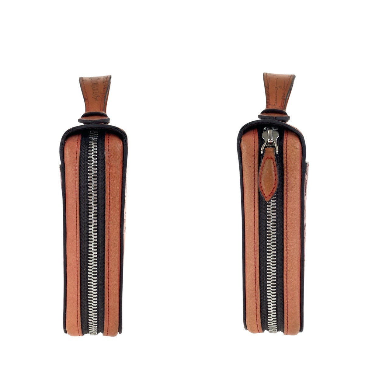17849
Berluti ベルルッティ カリグラフィ スクリット イタウバ ワイド ブラウン シルバー金具 レザー 長財布 セカンドバッグ  メンズ ABP180