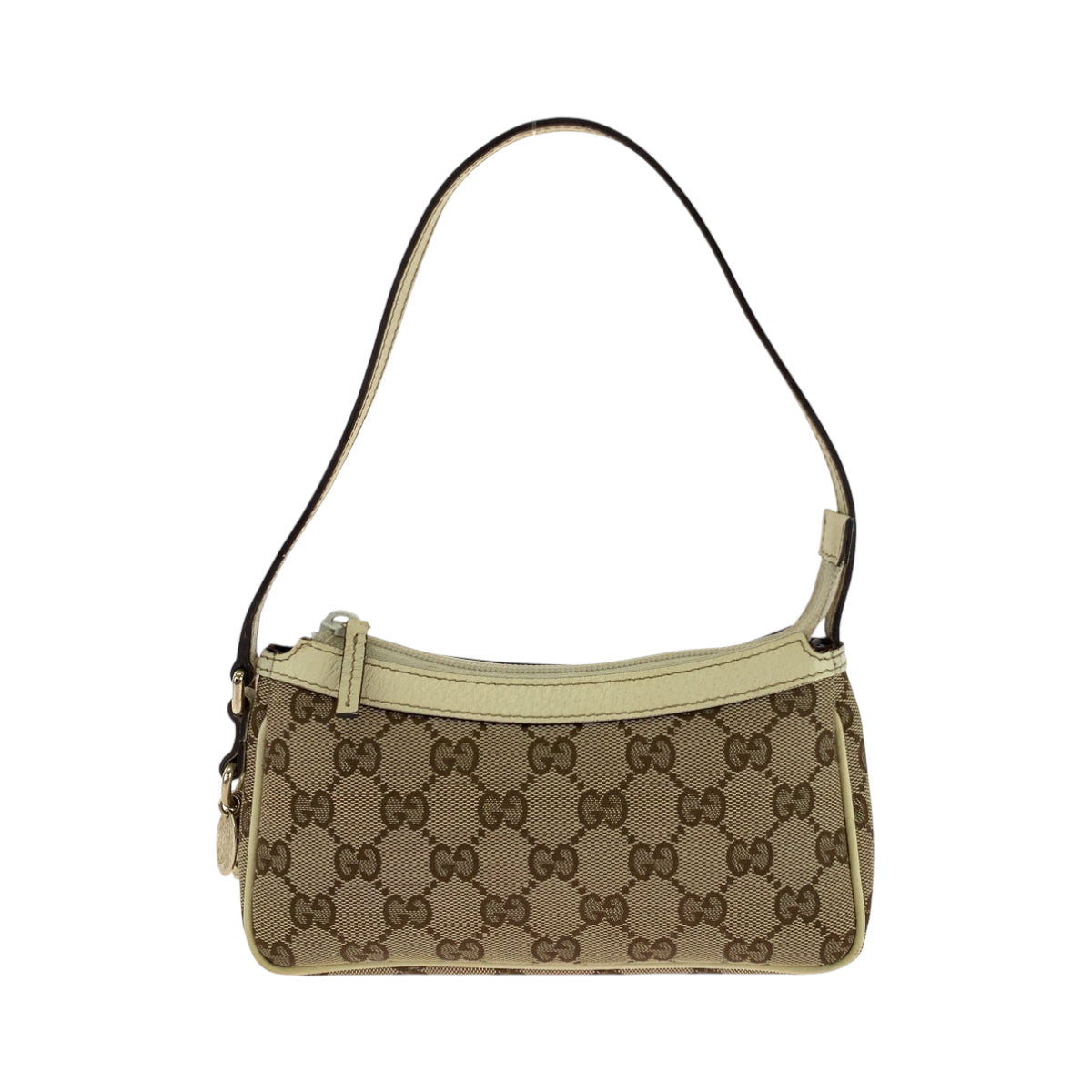 17850
GUCCI グッチ ベージュ アイボリー ゴールド金具 GGキャンバス 154432 ハンドバッグ アクセサリーポーチ  レディース ABP48