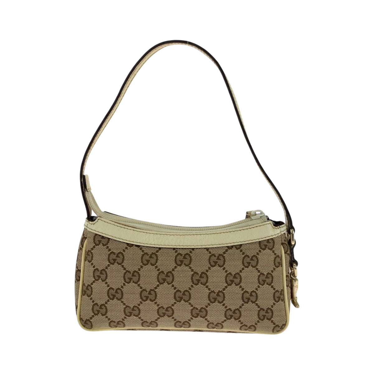 17850
GUCCI グッチ ベージュ アイボリー ゴールド金具 GGキャンバス 154432 ハンドバッグ アクセサリーポーチ  レディース ABP48