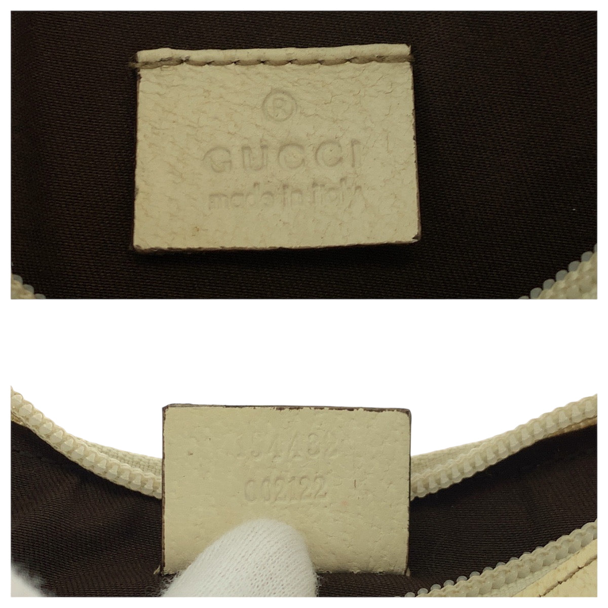 17850
GUCCI グッチ ベージュ アイボリー ゴールド金具 GGキャンバス 154432 ハンドバッグ アクセサリーポーチ  レディース ABP48