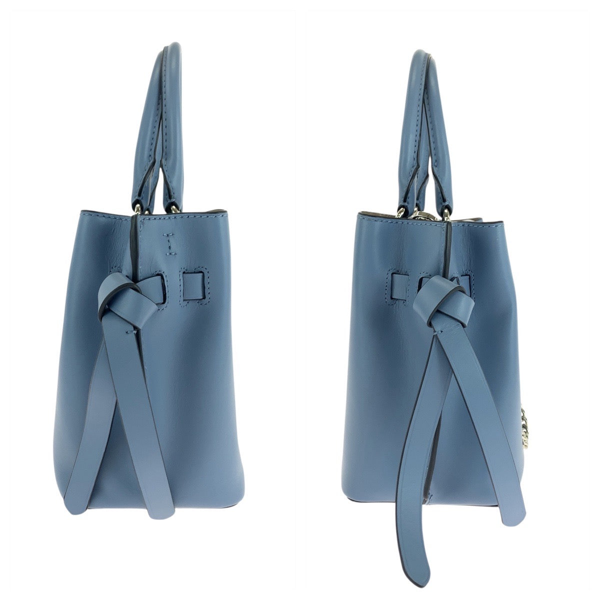 17851
Michael Kors マイケルコース ハミルトンレガシー ベルテッドサッチェル スモール ブルー シルバー金具 レザー ハンドバッグ ショルダーバッグ 2way レディース SA18