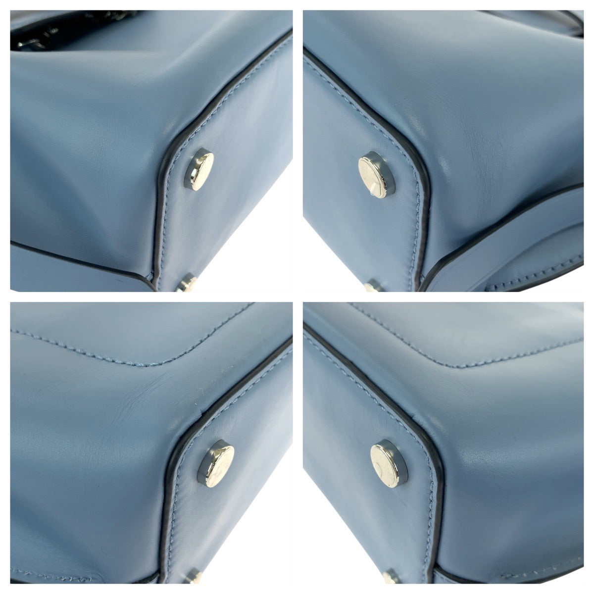 17851
Michael Kors マイケルコース ハミルトンレガシー ベルテッドサッチェル スモール ブルー シルバー金具 レザー ハンドバッグ ショルダーバッグ 2way レディース SA18