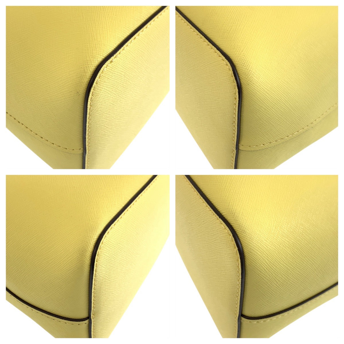 17853
Michael Kors マイケルコース イエロー ホワイト ゴールド金具 レザー ハンドバッグ ショルダーバッグ 2way レディース SA24