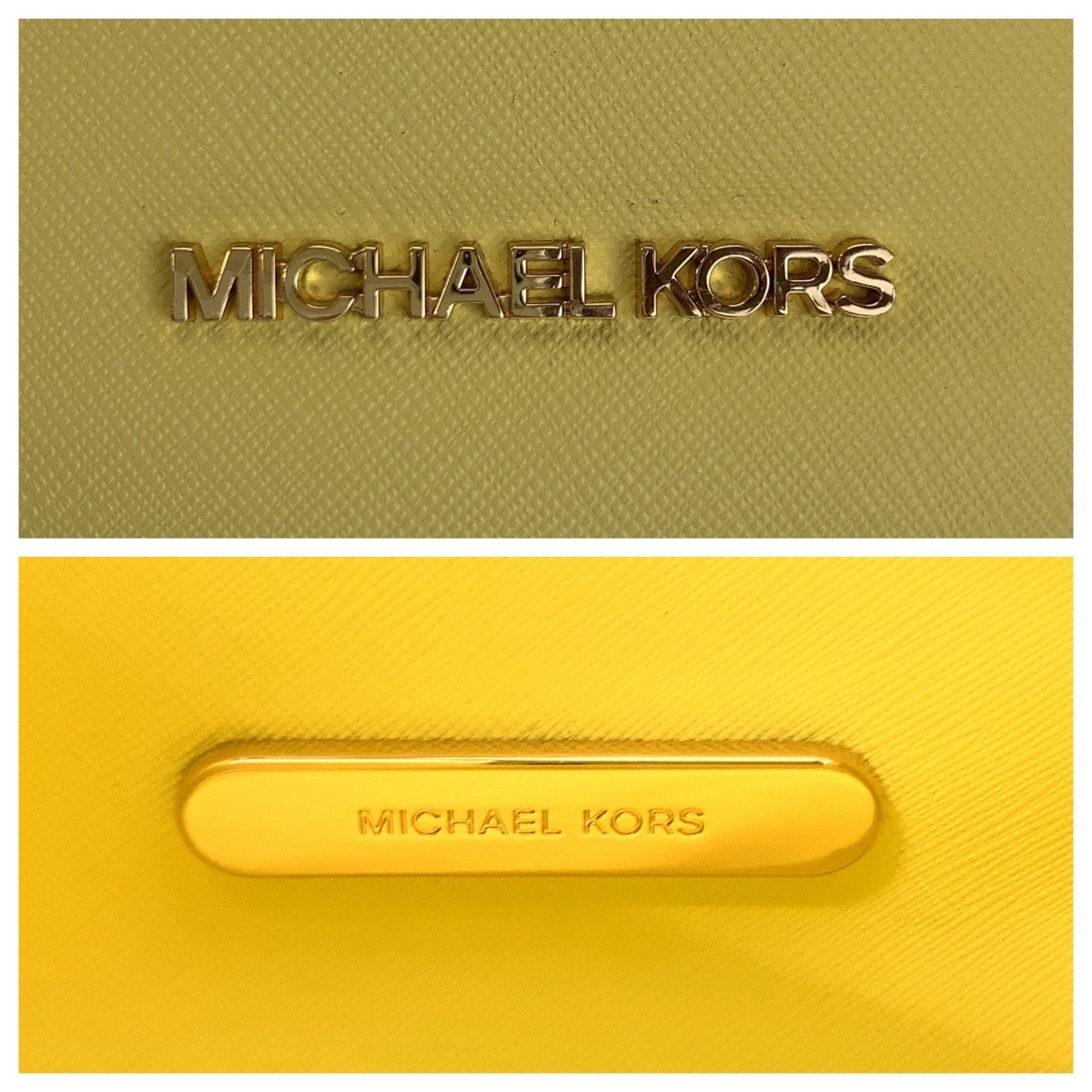 17853
Michael Kors マイケルコース イエロー ホワイト ゴールド金具 レザー ハンドバッグ ショルダーバッグ 2way レディース SA24