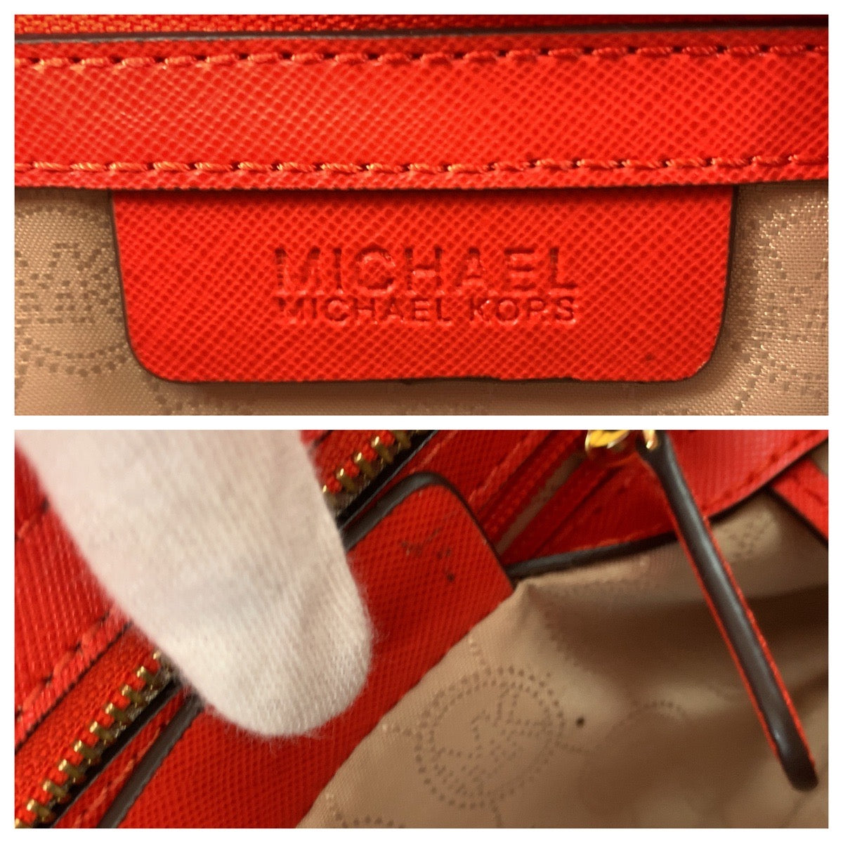 17855
Michael Kors マイケルコース ロゴ レッド ゴールド金具 PVC 30T3GLMM2L ショルダーバッグ 斜め掛け レディース SA16
