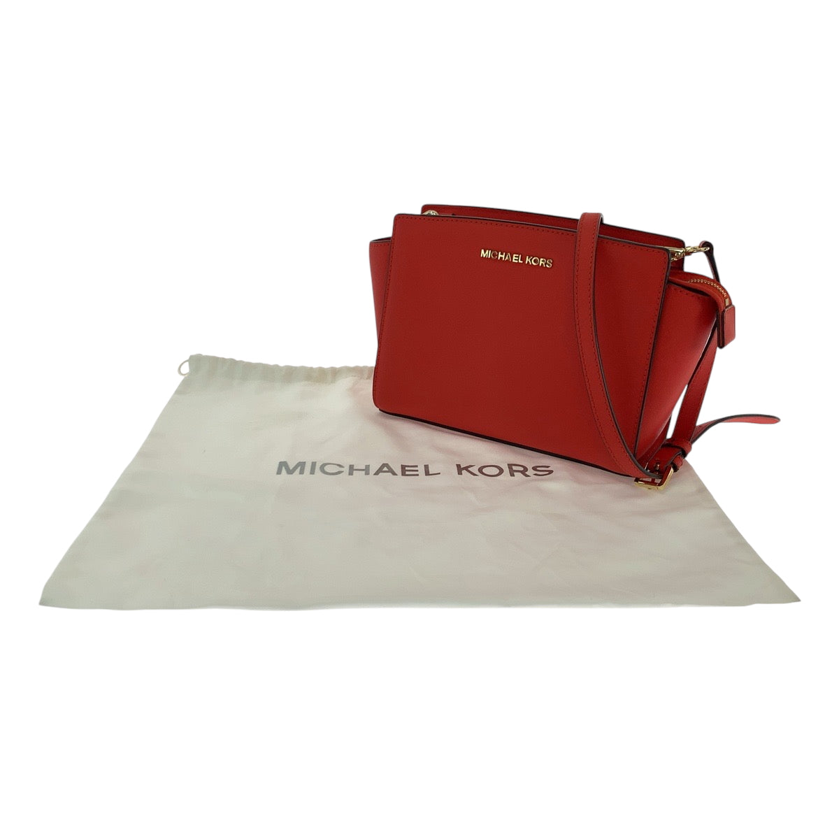 17855
Michael Kors マイケルコース ロゴ レッド ゴールド金具 PVC 30T3GLMM2L ショルダーバッグ 斜め掛け レディース SA16