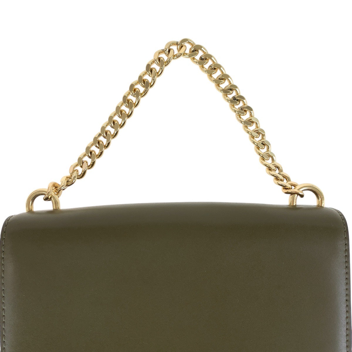 17859
Michael Kors マイケルコース カーキ ゴールド金具 レザー ショルダーバッグ ポシェット レディース SA18