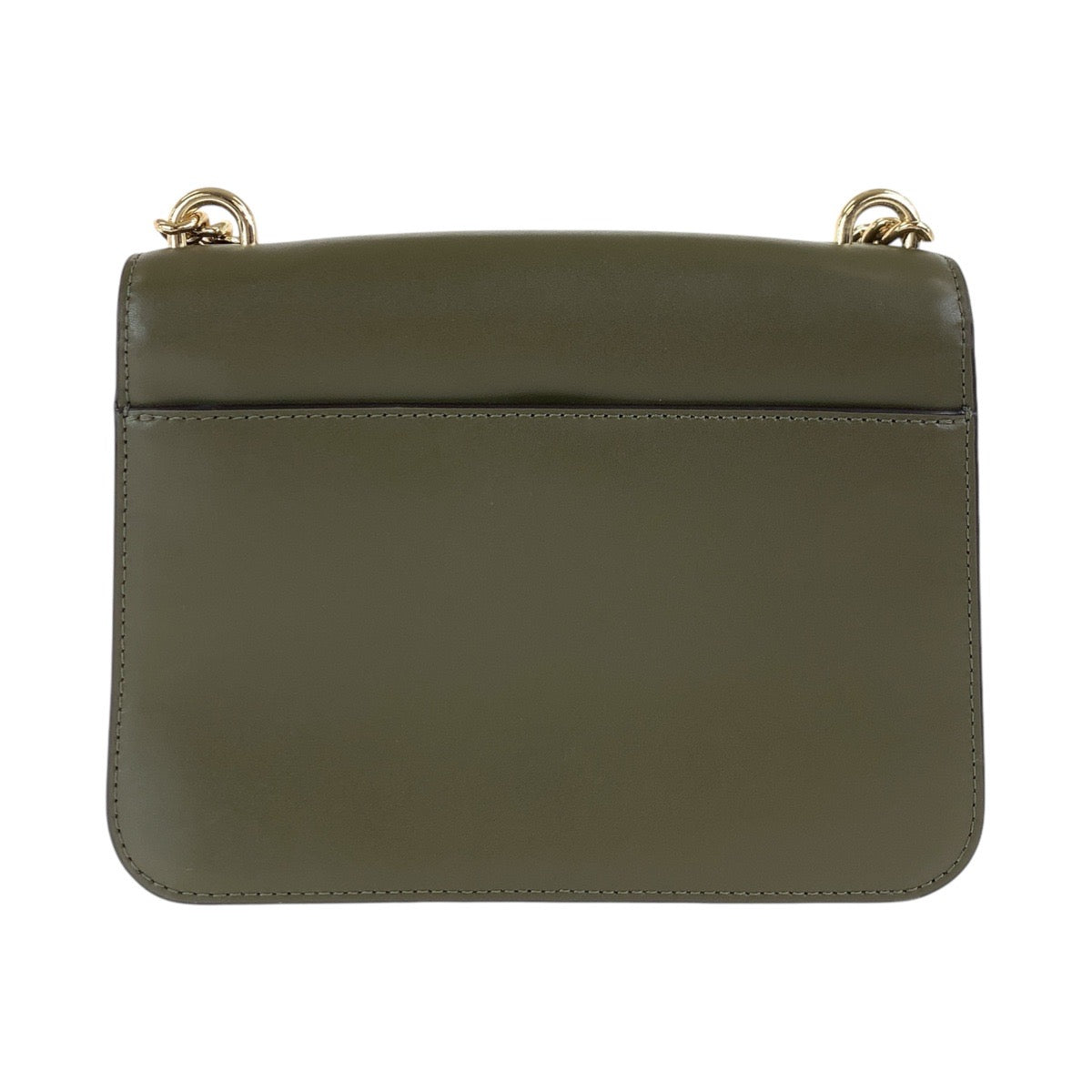 17859
Michael Kors マイケルコース カーキ ゴールド金具 レザー ショルダーバッグ ポシェット レディース SA18