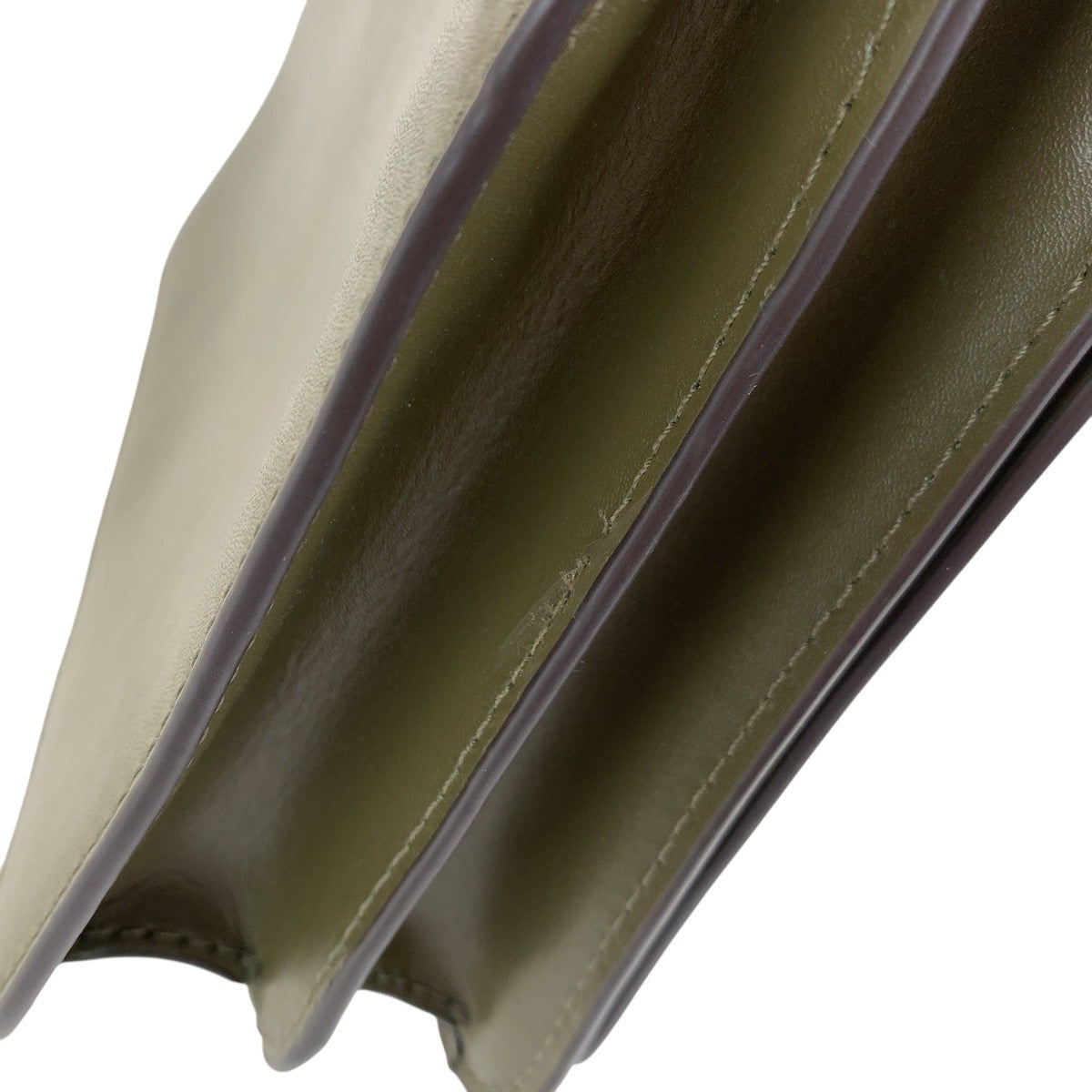 17859
Michael Kors マイケルコース カーキ ゴールド金具 レザー ショルダーバッグ ポシェット レディース SA18