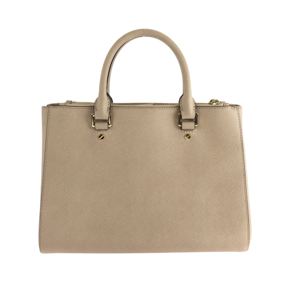 17862
Michael Kors マイケルコース サットン ベージュ ピンクベージュ ゴールド金具 レザー ハンドバッグ ショルダーバッグ 2way  レディース ABP19