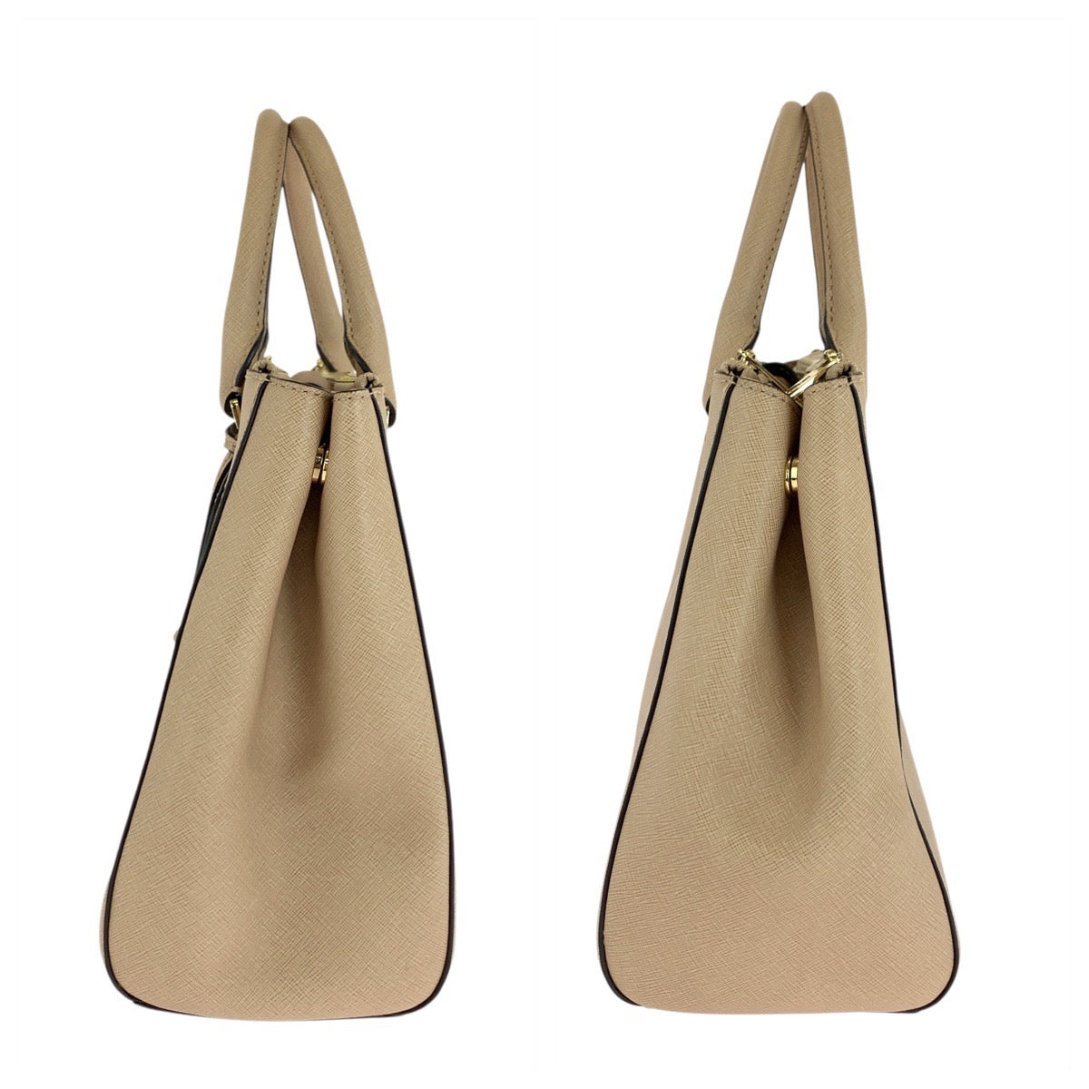 17862
Michael Kors マイケルコース サットン ベージュ ピンクベージュ ゴールド金具 レザー ハンドバッグ ショルダーバッグ 2way  レディース ABP19