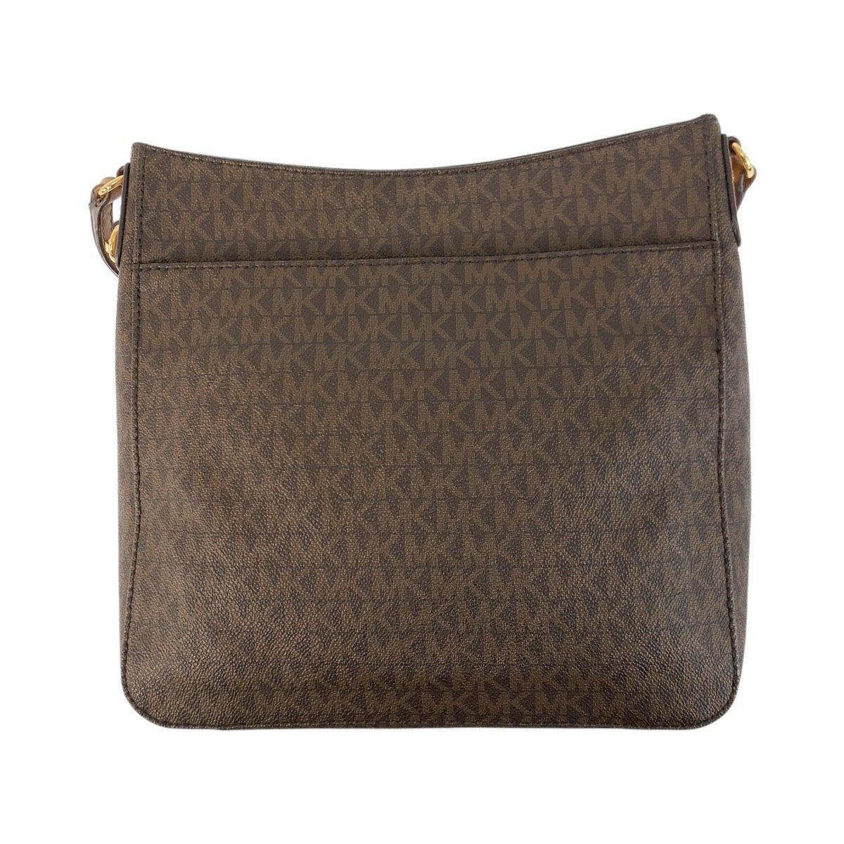 17864
Michael Kors マイケルコース ブラウン ゴールド金具 PVC / レザー ショルダーバッグ ポシェット  レディース A18