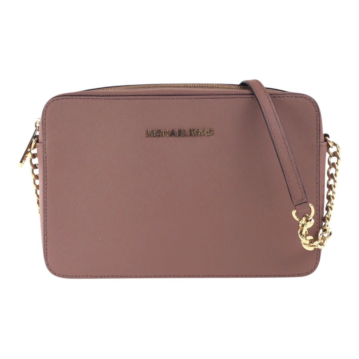 17865
Michael Kors マイケルコース ピンクブラウン ゴールド金具 PVC 斜め掛け ショルダーバッグ  レディース ABP18