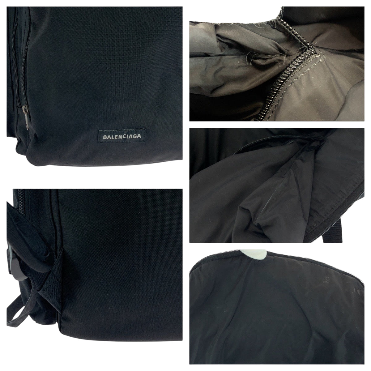 17869
BALENCIAGA バレンシアガ ロゴ ブラック 黒 シルバー金具 ナイロン 644036 リュックサック バックパック  メンズ ABP78