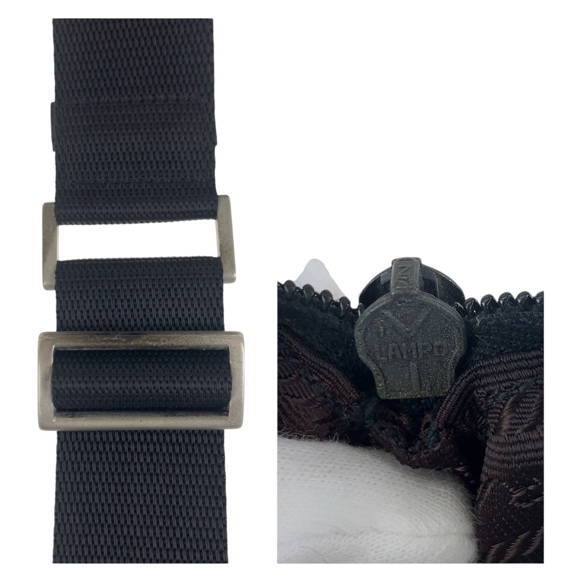 17877
PRADA プラダ テスート 三角ロゴプレート ブラック 黒 シルバー金具 ナイロン / レザー ショルダーバッグ ポシェット  レディース ABP