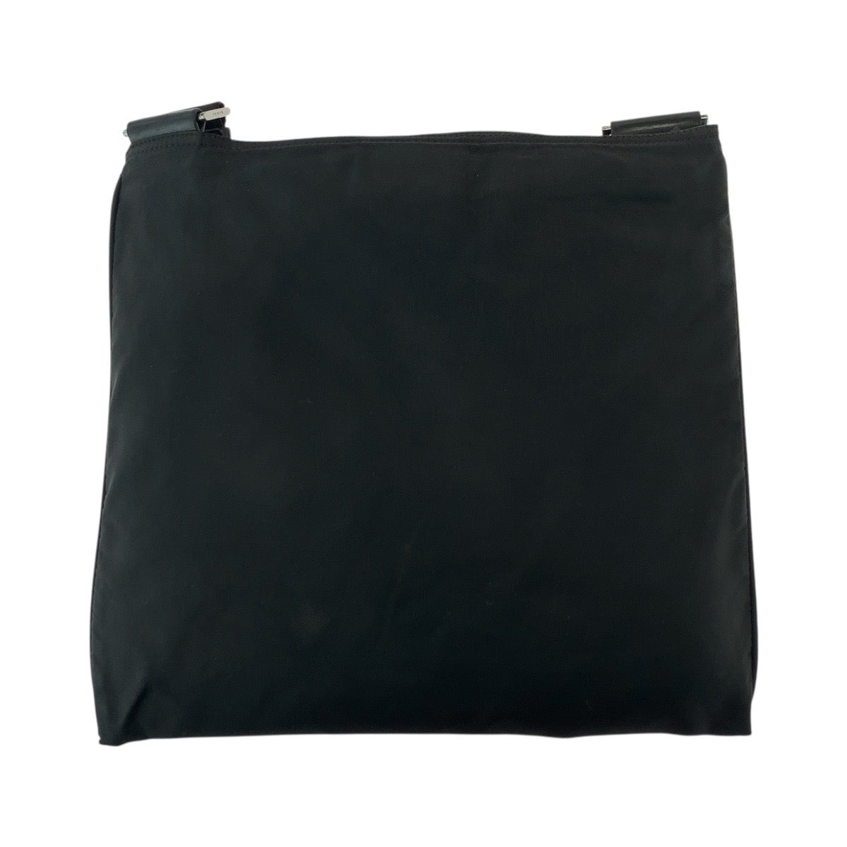 17879
PRADA プラダ テスート 三角ロゴプレート ブラック 黒 シルバー金具 ナイロン ショルダーバッグ  レディース AB38