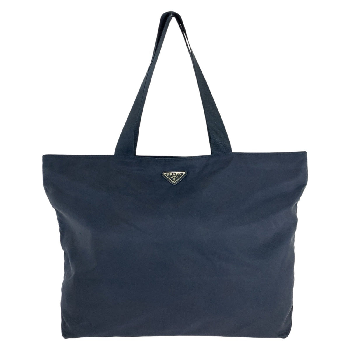 17880
PRADA プラダ テスート 三角ロゴプレート ネイビー シルバー金具 ナイロン トートバッグ ショルダーバッグ  レディース ABP35