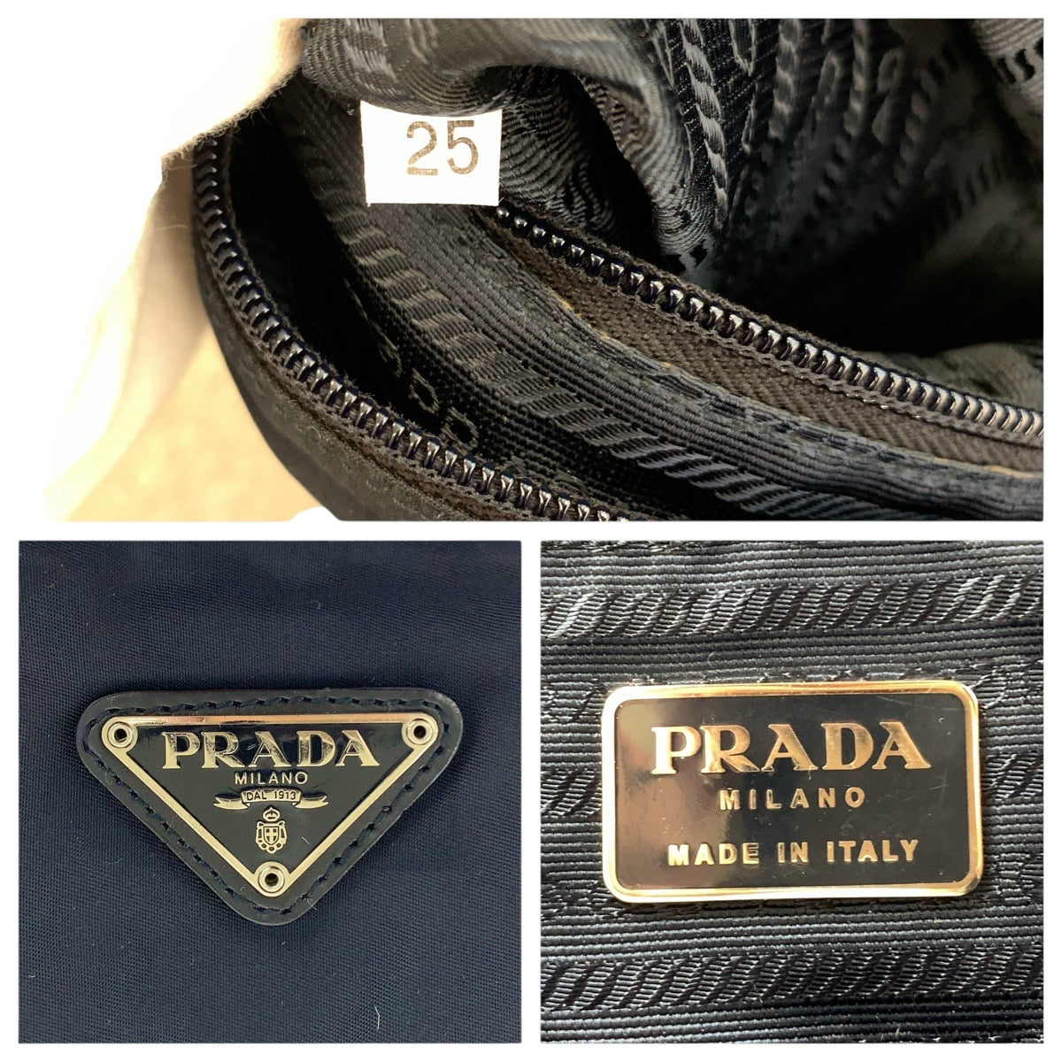 17880
PRADA プラダ テスート 三角ロゴプレート ネイビー シルバー金具 ナイロン トートバッグ ショルダーバッグ  レディース ABP35