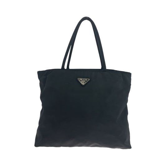 17881
PRADA プラダ テスート 三角ロゴプレート ブラック 黒 シルバー金具 ナイロン トートバッグ ショルダーバッグ レディース ABP39