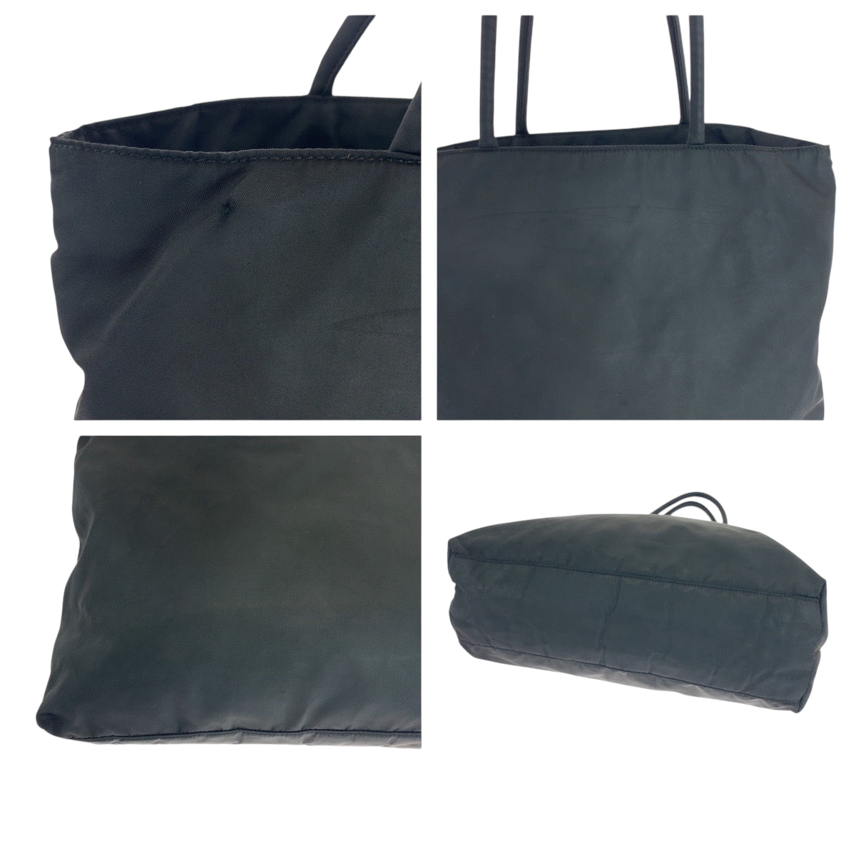 17881
PRADA プラダ テスート 三角ロゴプレート ブラック 黒 シルバー金具 ナイロン トートバッグ ショルダーバッグ レディース ABP39