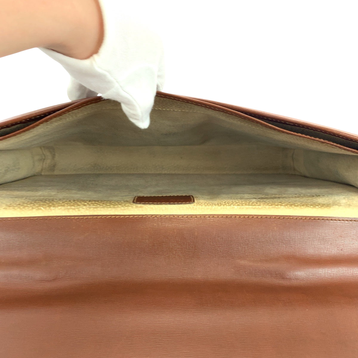 17882
PRADA プラダ サフィアーノ ブラウン ゴールド金具 レザー ビジネスバッグ ハンドバッグ  メンズ ABP