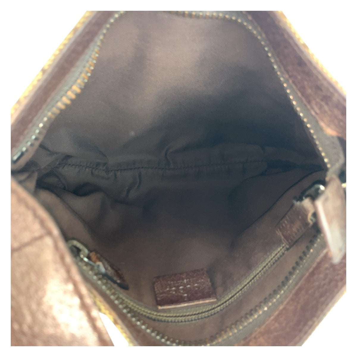 17886
GUCCI Beige Brown GG Canvas 122793 Shoulder Bag Pochette Women's ABP38