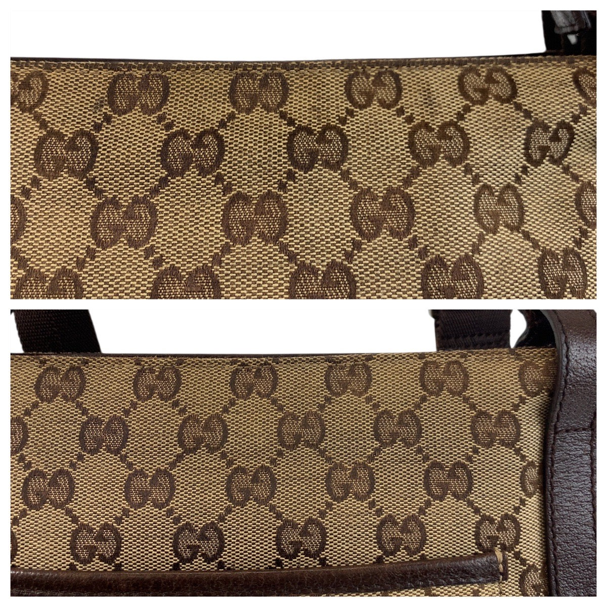 17886
GUCCI Beige Brown GG Canvas 122793 Shoulder Bag Pochette Women's ABP38