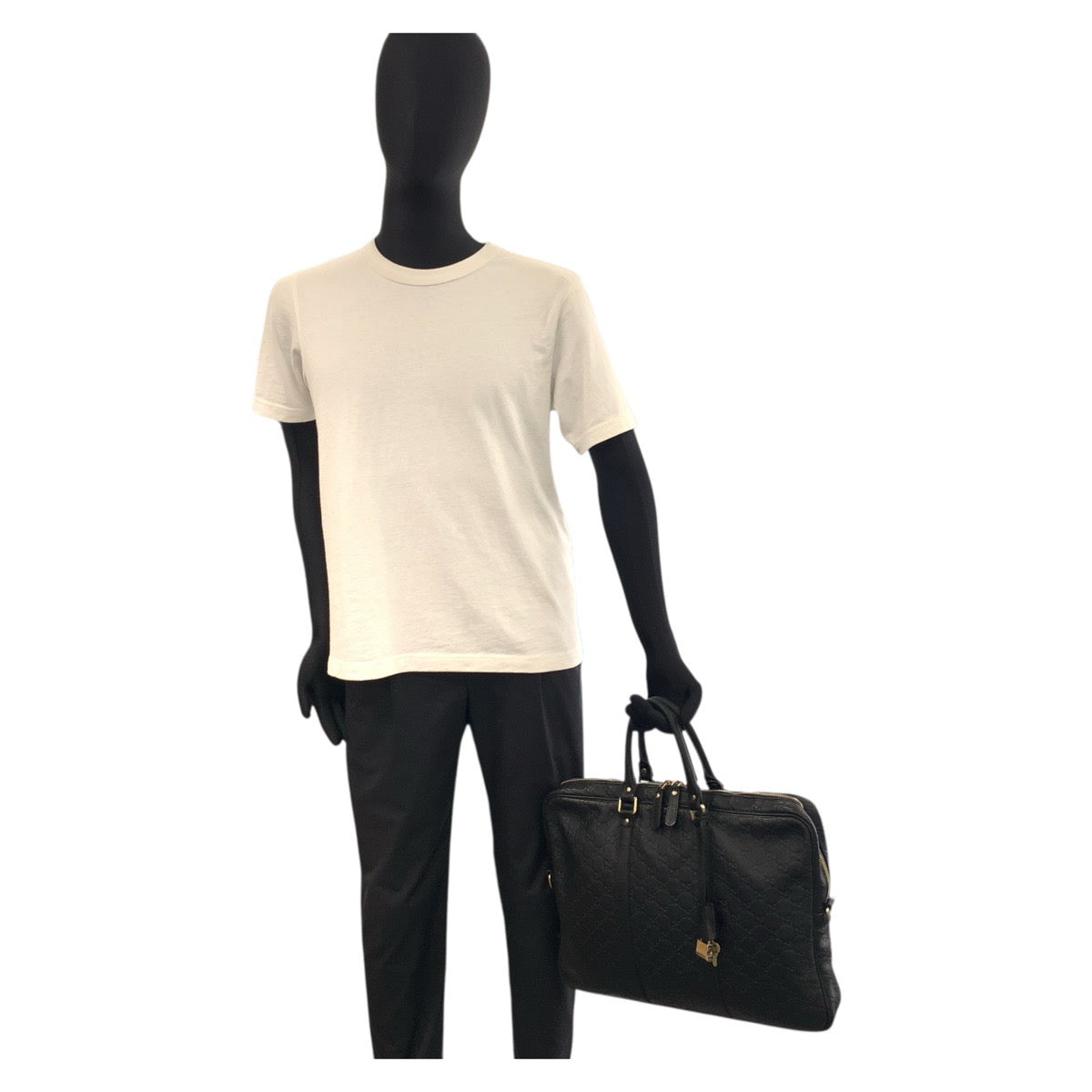 17888
GUCCI グッチ グッチシマ ブラック 黒 ゴールド金具 レザー 201480 ブリーフケース ビジネスバッグ  メンズ ABP55