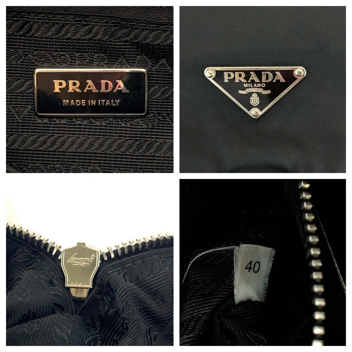 17889
PRADA プラダ テスート 三角ロゴプレート ブラック 黒 シルバー金具 ナイロン BT8994 ショルダーバッグ ポシェット  レディース ABP40