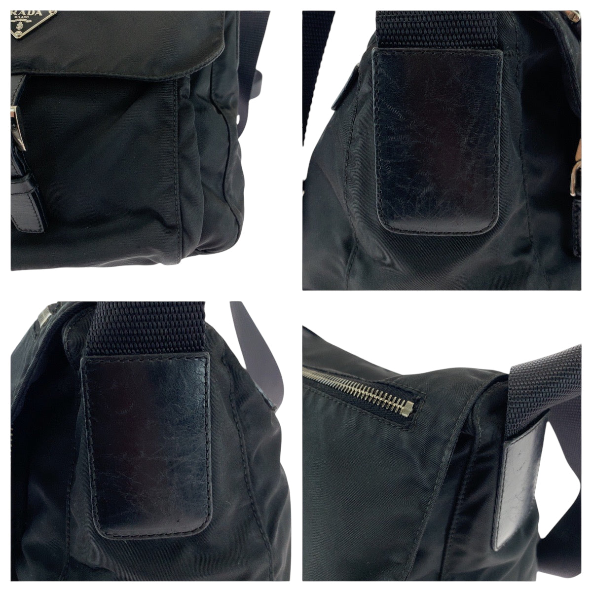 17889
PRADA プラダ テスート 三角ロゴプレート ブラック 黒 シルバー金具 ナイロン BT8994 ショルダーバッグ ポシェット  レディース ABP40